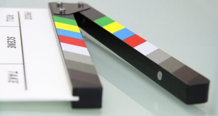 Klapbord tijdens het maken van een film