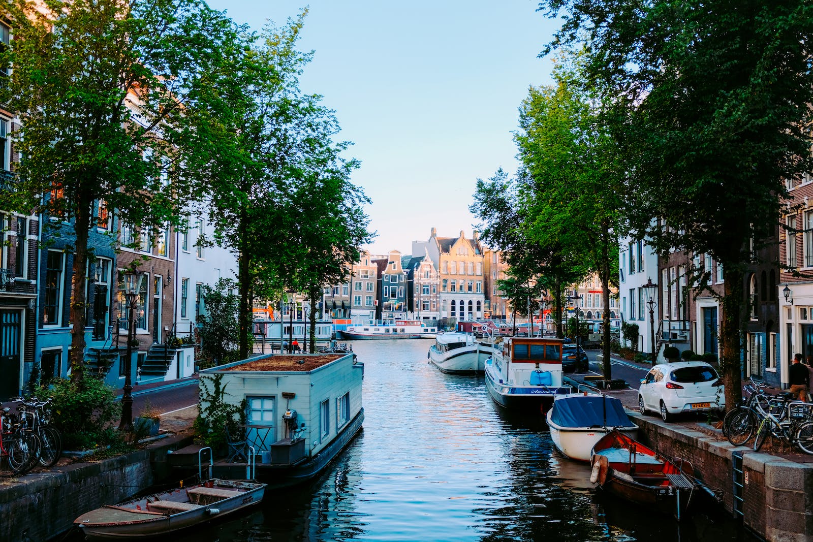 Aanzicht van de stad Amsterdam
