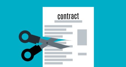 Contract die doorgeknipt wordt