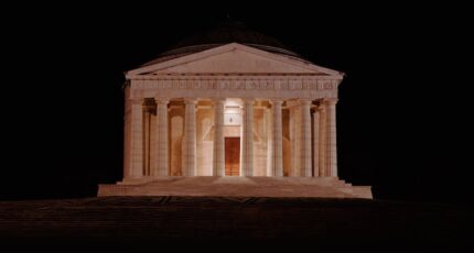 Model van een oude, Griekse tempel