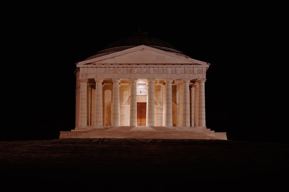 Model van een oude, Griekse tempel
