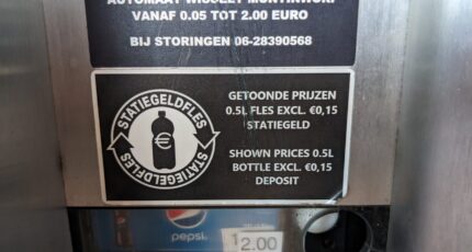 een digitaal overzicht van het statiegeld wat iemand ontvangt