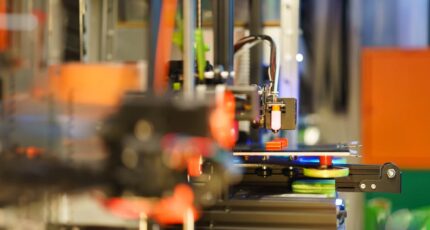 Een thuisfabriek met 3D-printers die modellen en prototypes vervaardigen.