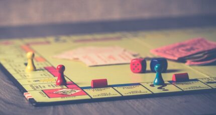 close-up van het bordspel monopoly