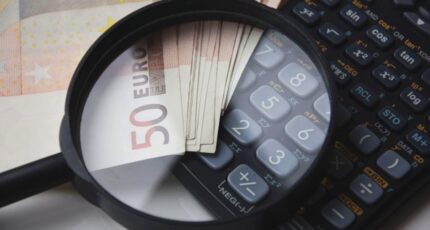 inzoomen op 50 euro en een rekenmachine
