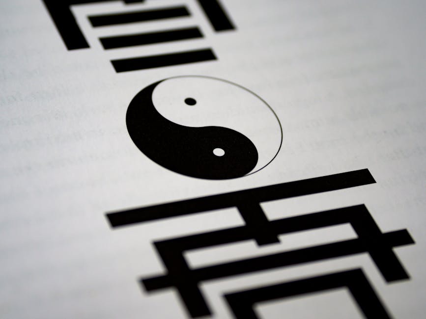 Yin and Yang Printed on Paper